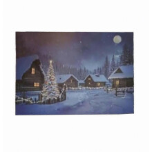 Wenskaarten met temperatuur- en kleurverandering, magisch geactiveerde kerstboom met sneeuwscène, verlicht huis, kerst- en Valentijnscadeau