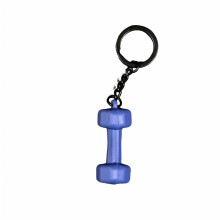 Sports Mini Dumbbell Keychain, 3D Dumbbell Key Ring, Small Weight Lifting Charm Pendant, Gifts for Fitness Enthusiasts-Blue