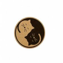 Cat Coasters 6 Pieces Aesthetic Tea Cup Pads 10cm Anti-scalding And Heat Insulation Round Animal Coasters For Home Bar