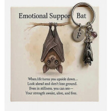 Bat Keychain Emotional Support Bat Inspirational Keychain Motivational Gifts Accessories