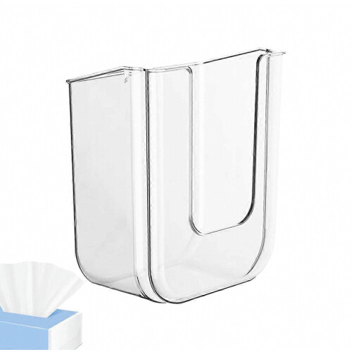 Bathroom Non Perforated Wall Mounted Wet Tissue Storage Box Self-adhesive Space-saving Paper Towel Holder-White