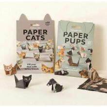 Kinderorigami-set met 150 schattige dierenfiguren: kat, hond, dinosaurus, knutselset van papier, educatief speelgoed - Hond