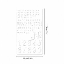 Journal Stencils Metalen 4-delige Roestvrije Sjabloon Metalen Stencils voor Bullet Journaling voor Kleine Letters Kleine Nummers Planner