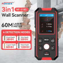 Noyafa NF-518S metaaldetector, wandscanner, laser afstandsmeter en digitaal niveau voor ondergrondse detectie