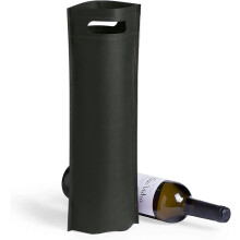 VINAK, conjunto de 200 bolsas para garrafa de vinho, tecido não tecido, preto, com asa, para presente