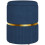 Velvet-Feel Storage Ottoman - Blue 1