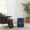 Velvet-Feel Storage Ottoman - Blue 4
