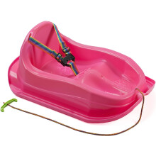 GaGaDumi mini trenó de plástico para crianças, resistente até 20 kg, com encosto alto e cintos de segurança