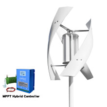 Éolienne Verticale 6KW 48V, Turbine à Faible Bruit pour Maison 220V avec Contrôleur de Charge