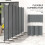 6 Panel Folding Room Divider Foldable Freestanding Garden Privacy Screen, 332 x 172 cm, Dark Grey 8
