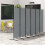 6 Panel Folding Room Divider Foldable Freestanding Garden Privacy Screen, 332 x 172 cm, Dark Grey 4