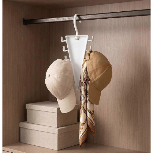 12 Hooks Laundry Hanger Space Saving Rotatable Hook Baseball Cap Hanger Non-slip Wardrobe Clothes Organizer Dormitory 1