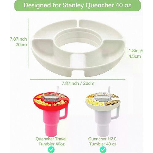 Vassoio in silicone per snack, bicchiere da 1,2 litri con manico (bordeaux) 2