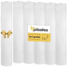 Papel Camilla 100% Celulose de Dupla Camada, Conjunto de 6 Rolos, 56 cm, para Tratamentos Estéticos e Clínicos