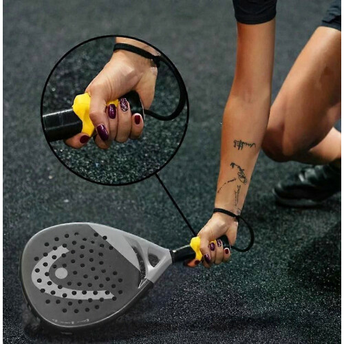 Portable Peak Silicone Tennis Racket Handle Corrector Anti-Slip-Blue 2