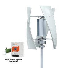 Éolienne verticale 3KW, 12V, à faible bruit pour usage domestique avec contrôleur de charge