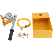 Bomba de teste de pressão de água hidráulica manual, 2,5 MPa e 25 kg, alumínio, amarelo