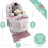Tarta de pañales com carrinho e peluche, presente de nascimento, rosa 4