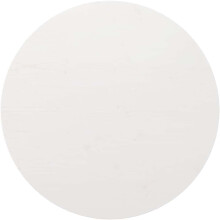 vidaXL Tampo de Mesa Redondo, Madeira de Pinho Maciça, Branco, Ø90x3 cm