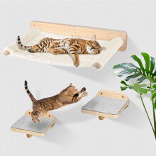 Mur d'escalade pour chat avec 2 marches, hamac, arbre et mobilier pour chat