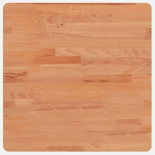 vidaXL Tabuleiro de Mesa Quadrado, Madeira Maciça de Faia, 50x50x4 cm, Cantos Arredondados