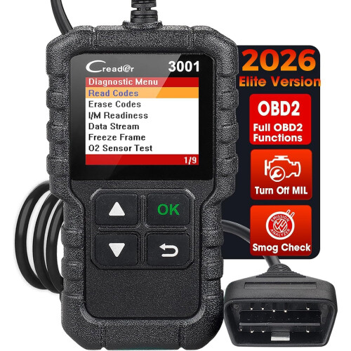 LAUNCH Creader 3001, Lecteur de codes OBD2, Scanner de diagnostic moteur Mode 6 et EVAP, compatible OBDII