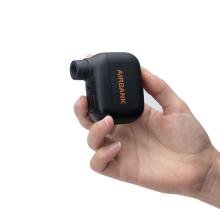 Airbank AS100 elektrische mini fietspomp, 100PSI, draagbaar, geschikt voor Schrader en Presta ventielen