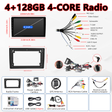 Autoradio GPS avec CarPlay et Android Auto sans fil, Écran tactile 9 pouces, 4 Go RAM, 128 Go ROM, Quadricœur, pour Audi A4 B6 B7