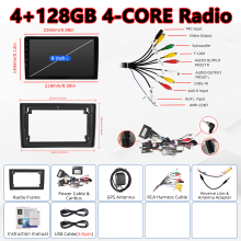 Autoradio GPS pour Audi A4 B6 B7 et Seat Exeo, Écran Tactile 9 pouces, 4GB-128GB, Quadricœur, CarPlay et Android Auto sans fil