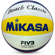 Mikasa Balão de Voleibol de Praia Beach Classic BV552C-WYBR, Multicolor, para praticar Voleibol de Praia