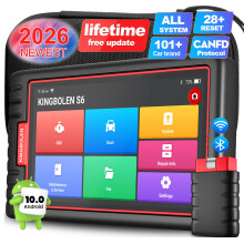 KINGBOLEN S6, professionele OBD2 diagnosescanner, Bluetooth, ondersteunt CAN FD en 28 onderhoudsfuncties