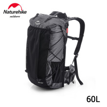 Mochila Naturehike para hombre, escalada y senderismo, negro, 60L