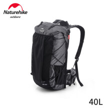 Naturehike mochila para hombre, 40L, negro, para senderismo, camping y escalada con cubierta