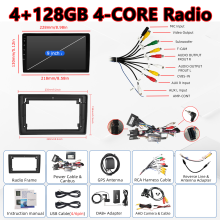 Autoradio GPS pour Audi A4 B6 B7, Écran tactile 9 pouces, Apple CarPlay et Android Auto sans fil, 4GB-128GB DAB AHD quadricœur