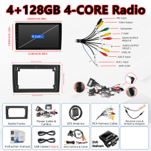Autoradio GPS Multimédia pour Audi A4 B6 B7 et Seat Exeo, CarPlay sans fil, Android Auto, 4GB RAM, 128GB ROM, Quadricœur