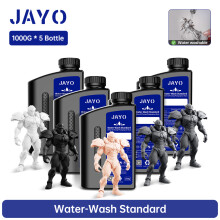 JAYO Résine pour Imprimante 3D Lavable à l'Eau, Type ABS, 405nm UV, Lot de 5 Bouteilles