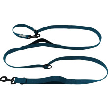 EGV Trela para cão multiposição, dupla pega de neoprene, 2,50 metros, verde água