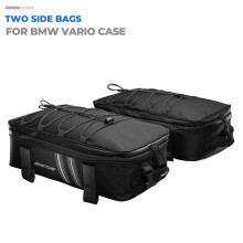 KEMIMOTO Rails de bagages latéraux pour BMW R1200GS R1250GS, Acier noir, Support valises Vario