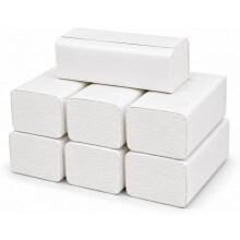 Toalha de papel secamanos em tecido zig-zag laminado de 2 camadas, caixa de 3000 unidades, uso profissional