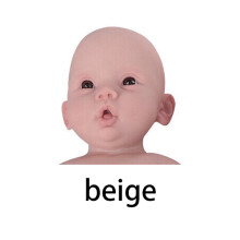 Herpinker Reborn pop bebek, 100% silicon, beige met normale blauwe ogen, realistisch verzorgingspop