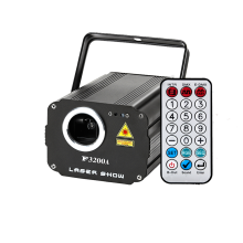 Proyector láser DJ DMX F3200A, 3W, RGB, control por aplicación y sonido, para iluminación de eventos