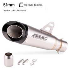 Pot d'échappement universel pour moto, SC 51mm, avec DB Killer, acier inoxydable