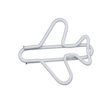 Lot de 10 trombones en métal en forme d'avion, Blanc, fournitures de bureau et scolaires