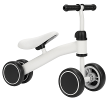 (One Size, White) Baby Balance Bike 4 Wheel Toddler Ride On Toy