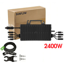 Micro-onduleur Solaire 2400W, Entrée PV 16V-60V, WiFi, Imperméable IP67, Pur Sinus, Plug and Play