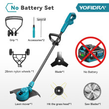 YOFIDRA Tondeuse à gazon électrique, 6000W, 10 pouces, Pliable, Sans batterie