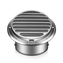 Aygrochy Grille de ventilation 150mm en acier inoxydable 304, diamètre 214mm, finition polie pour intérieur et extérieur