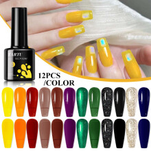 TARTU nagellakset, set van 12 kleuren, semi-permanente gel polish, UV/LED droogbaar