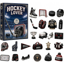 Eishockey-Adventskalender 2026: Sport-Ornamente, 24-tägiger Weihnachtskalender, Sportspielzeug, Anhänger