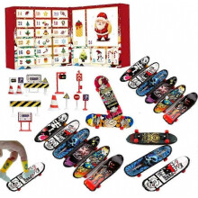 Vinger-skateboard adventskalender, 24 dagen kerstcountdownkalender met kleurrijke bewegingen, ideaal als skatefeestcadeau of kerstcadeau.